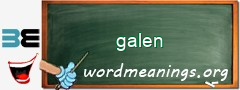 WordMeaning blackboard for galen